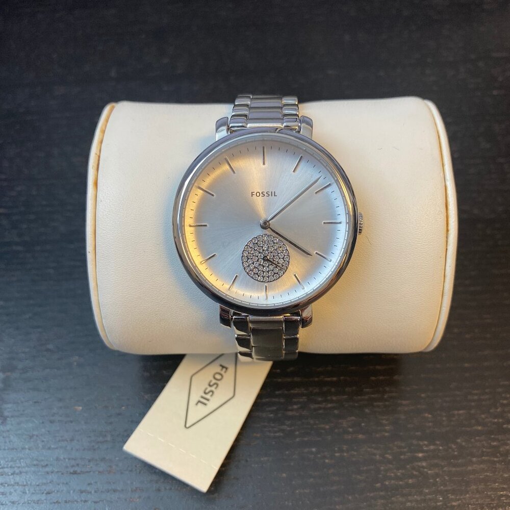 Fossil Women's Jacqueline Silver Dial Stainless Steel Watch